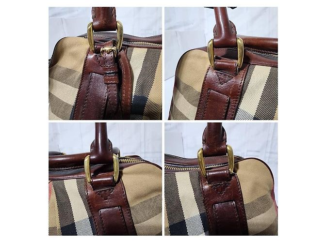 Borsa Ashbury Knight in tela e pelle Nova Check Burberry Beige/Marrone - vista 19