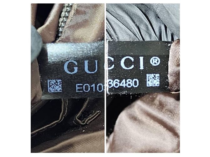 Sac de shopping Gucci en toile Diamante avec web marron/beige - vue 9