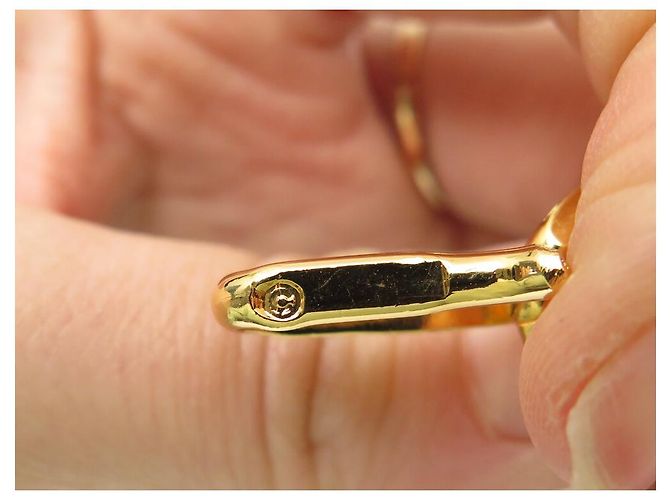 VINTAGE CHANEL CC MEDAILLON GÜRTEL VERSCHLUNGENES LEDER 80 GOLDMETALL Golden - Ansicht 8