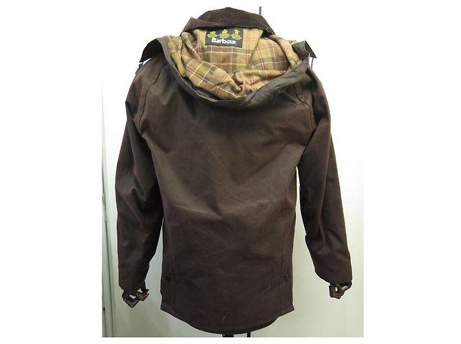 GIACCA BARBOUR BEAUFORT 36 S COTONE OLIO MARRONE - vista 3