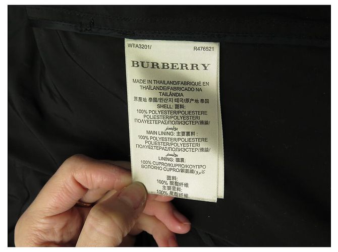 TRENCH MANTEAU BURBERRY BRIT 3751415 ALGODÓN M 38 CINTURÓN Negro - vista 10