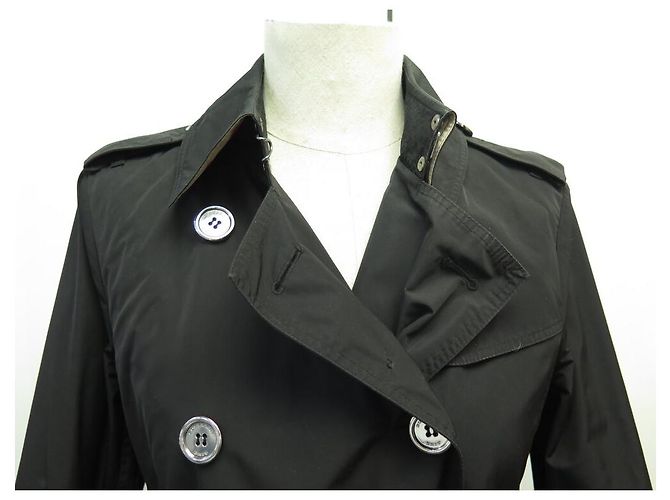 TRENCH MANTEAU BURBERRY BRIT 3751415 ALGODÓN M 38 CINTURÓN Negro - vista 2