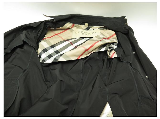 TRENCH MANTEAU BURBERRY BRIT 3751415 ALGODÓN M 38 CINTURÓN Negro - vista 5