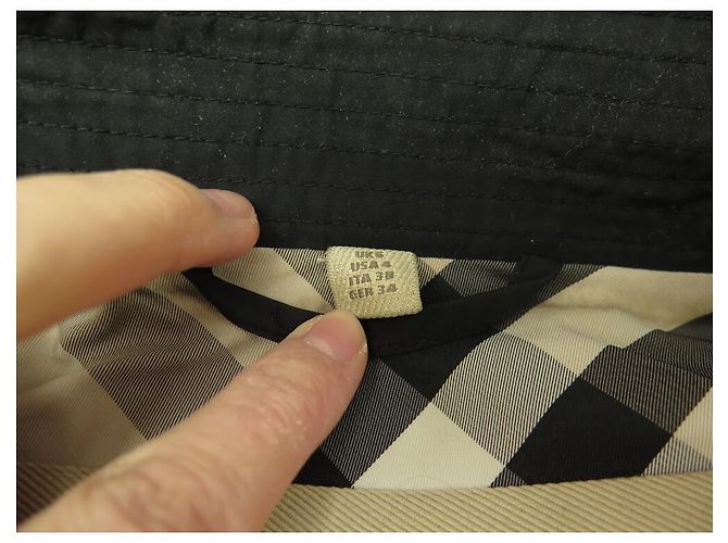 TRENCH MANTEAU BURBERRY BRIT 3751415 ALGODÓN M 38 CINTURÓN Negro - vista 7