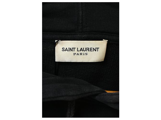 Sudadera de algodón negro adornada Saint Laurent 1971 - vista 10