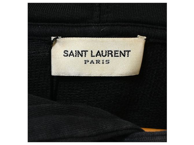 Sudadera de algodón negro adornada Saint Laurent 1971 - vista 5
