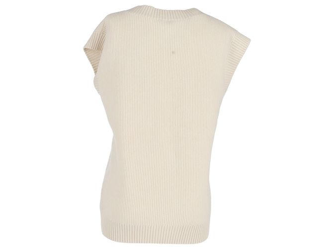 Iris & Ink Knit Vest in Ecru Wool - view 3
