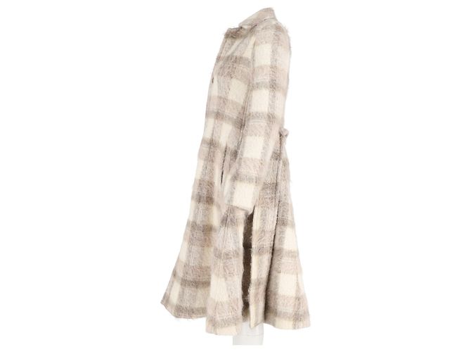 Abrigo de cuadros con cinturón de Acne Studios en lana de alpaca marrón Castaño - vista 5