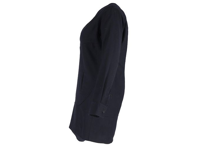 Abito mini a maniche lunghe Isabel Marant Étoile in lana blu navy - vista 2