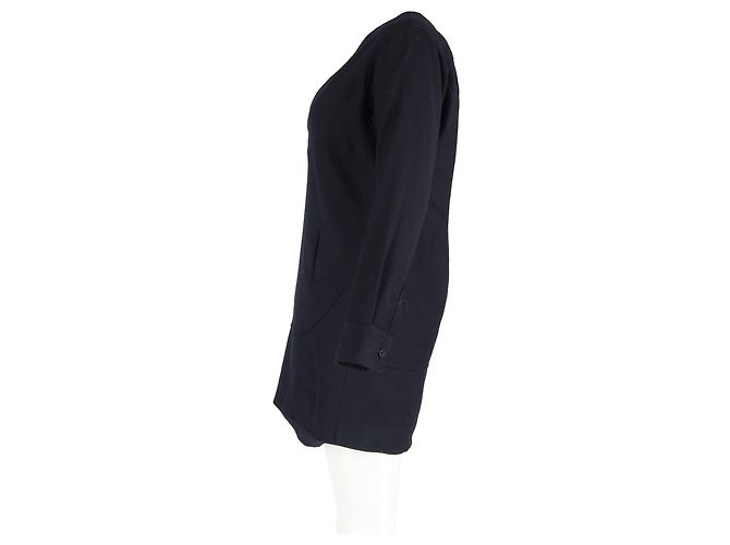 Abito mini a maniche lunghe Isabel Marant Étoile in lana blu navy - vista 5
