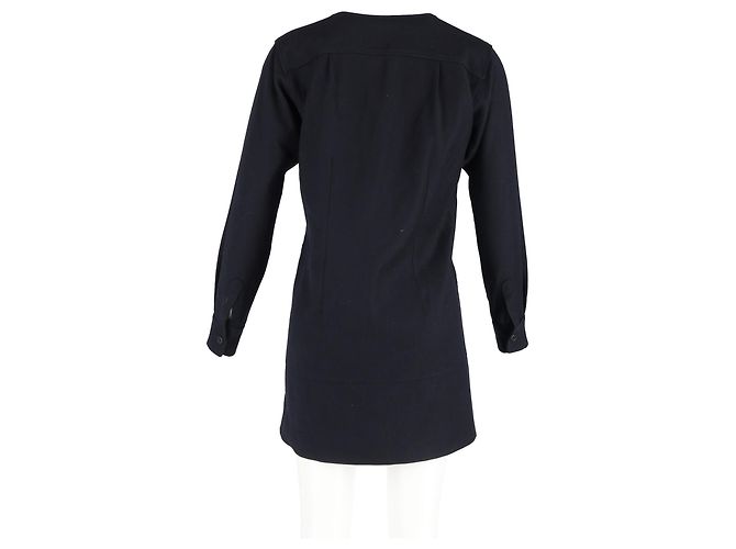 Abito mini a maniche lunghe Isabel Marant Étoile in lana blu navy - vista 6