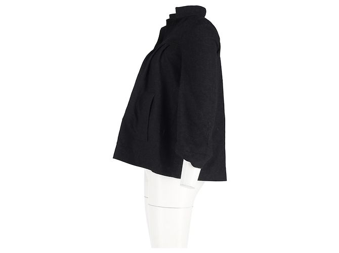 Isabel Marant Hidden Button Jacket in Black Wool - view 5