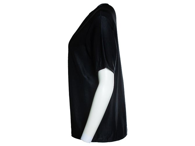Top nero lucido a maniche corte Jil Sander - vista 2