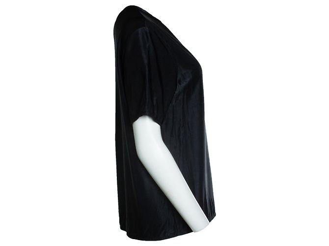 Top nero lucido a maniche corte Jil Sander - vista 4
