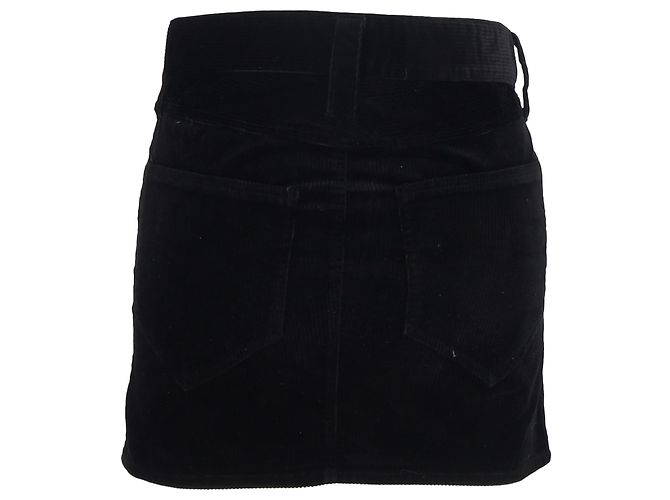 Falda Mini Isabel Marant en Terciopelo Negro - vista 3