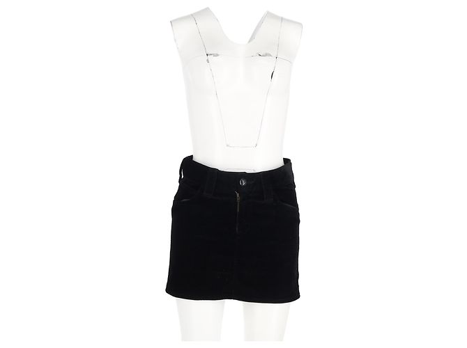 Falda Mini Isabel Marant en Terciopelo Negro - vista 4
