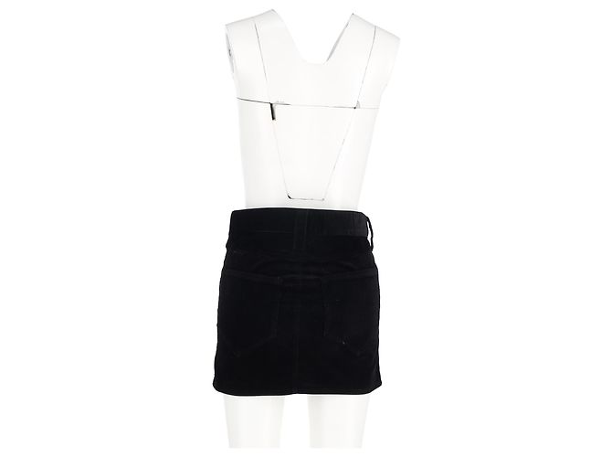 Falda Mini Isabel Marant en Terciopelo Negro - vista 6