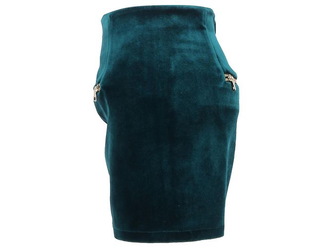 Falda Mini Sandro en Terciopelo Verde - vista 2