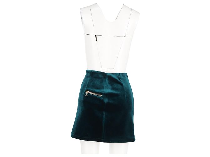 Falda Mini Sandro en Terciopelo Verde - vista 6