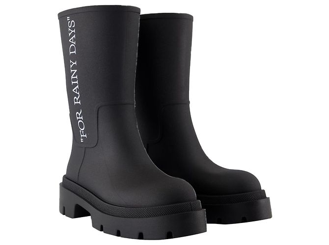 Reboot Rainy Days Sneakers - OFF WHITE - Leather - Black - view 2
