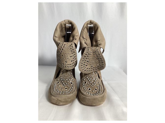 Botines Mossa con tachuelas en ante marrón de Isabel Marant Castaño Roja - vista 11