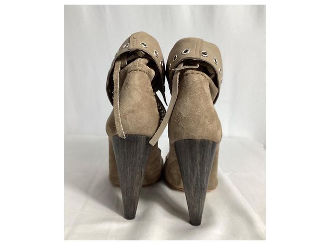 Botines Mossa con tachuelas en ante marrón de Isabel Marant Castaño Roja - vista 13
