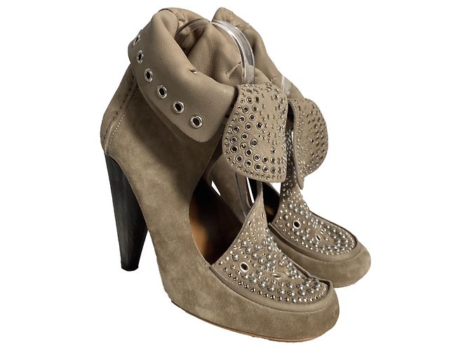 Botines Mossa con tachuelas en ante marrón de Isabel Marant Castaño Roja - vista 5