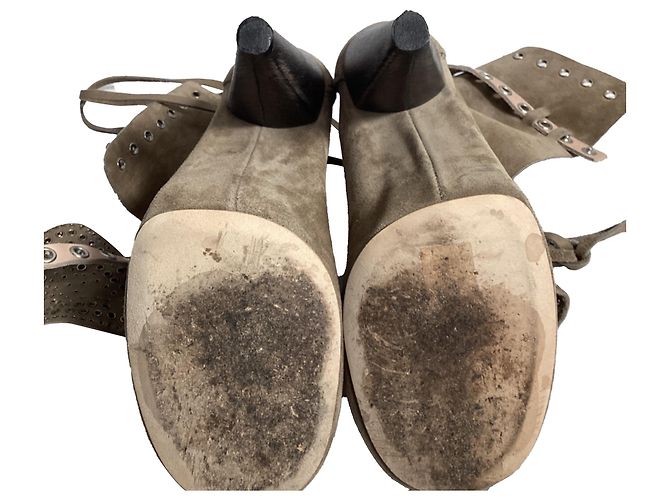 Botines Mossa con tachuelas en ante marrón de Isabel Marant Castaño Roja - vista 9