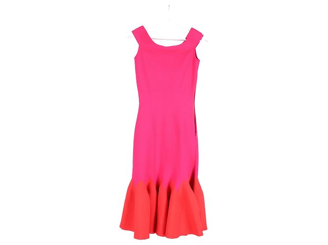 Alexander Mcqueen Jacquard Strick Midi Off-Shoulder Kleid aus rosa Viskose Pink - Ansicht 4