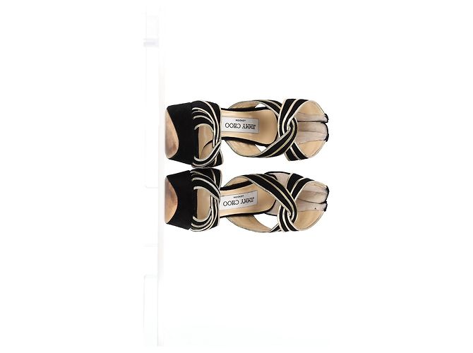 Koko-Plateau-Sandalen von Jimmy Choo aus schwarzem Wildleder - Ansicht 10