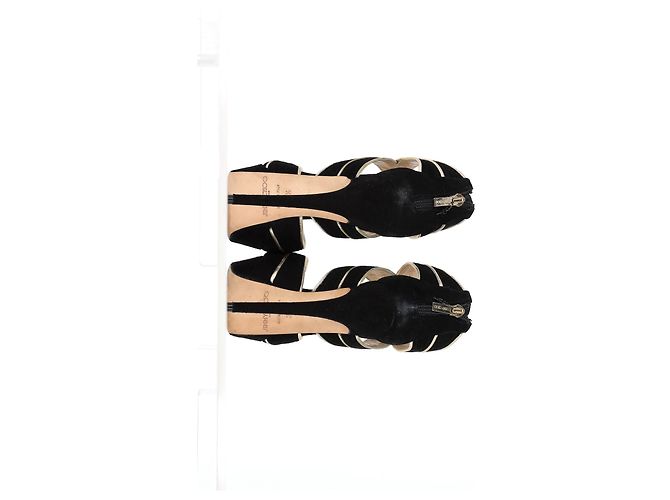 Koko-Plateau-Sandalen von Jimmy Choo aus schwarzem Wildleder - Ansicht 13