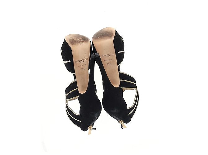 Koko-Plateau-Sandalen von Jimmy Choo aus schwarzem Wildleder - Ansicht 14