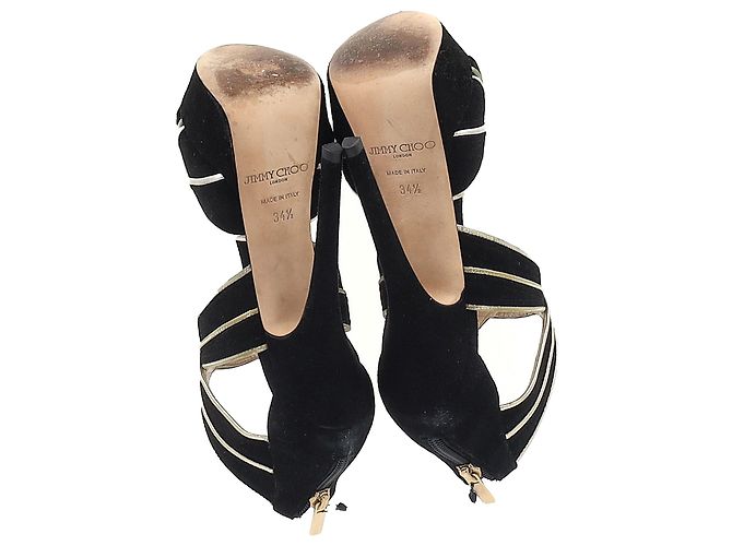Koko-Plateau-Sandalen von Jimmy Choo aus schwarzem Wildleder - Ansicht 7
