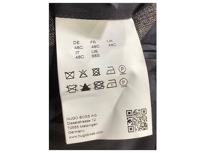 Blazer xadrez de botão único em lã cinza da Boss por Hugo Boss - vista 14