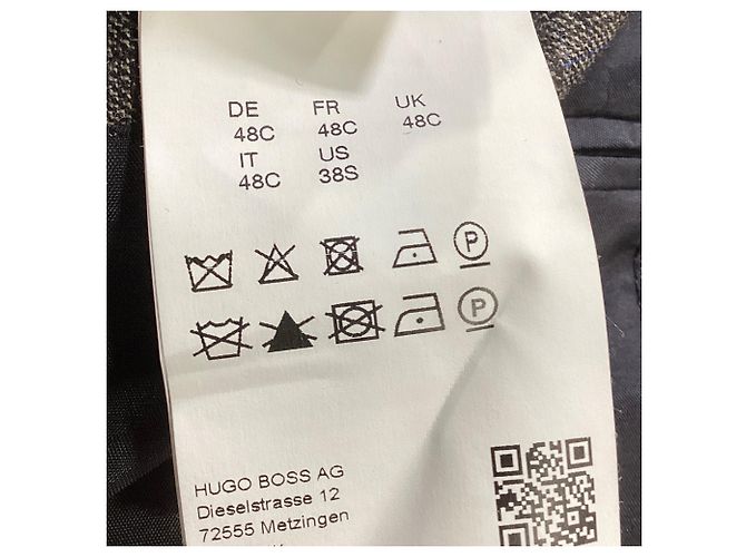 Blazer xadrez de botão único em lã cinza da Boss por Hugo Boss - vista 7