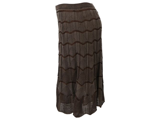 Set in lana marrone con maniche a campana e gonna midi Missoni - vista 10