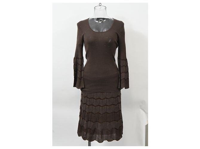 Set in lana marrone con maniche a campana e gonna midi Missoni - vista 12