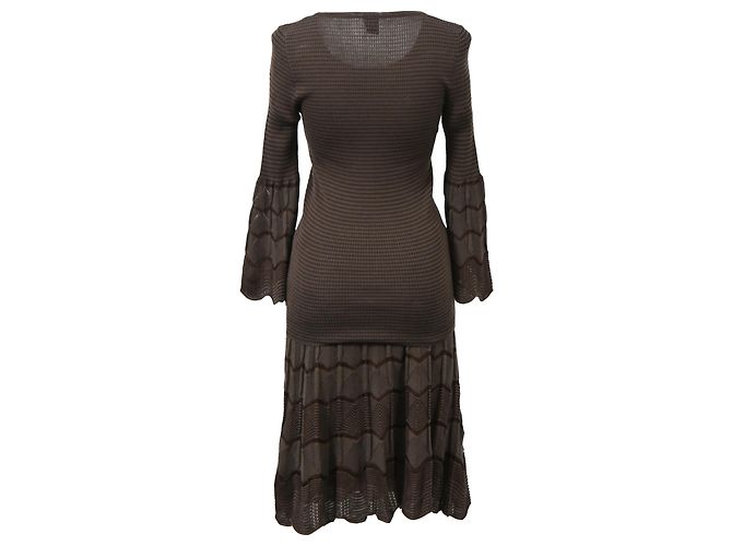 Set in lana marrone con maniche a campana e gonna midi Missoni - vista 3