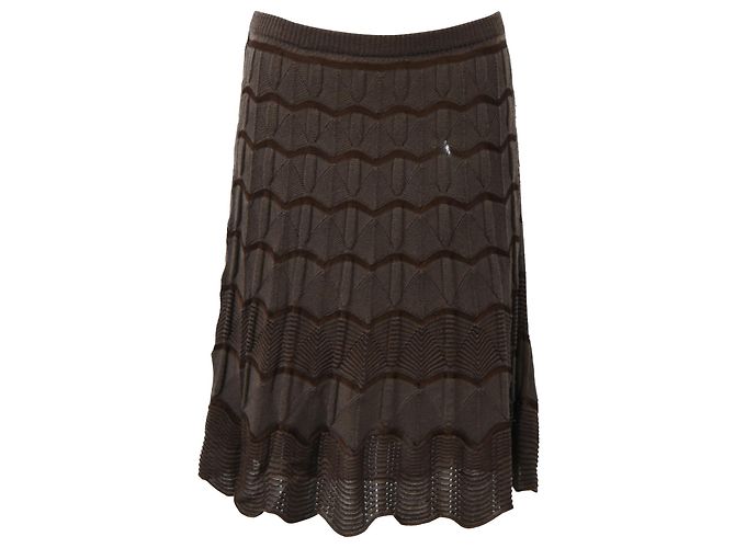 Set in lana marrone con maniche a campana e gonna midi Missoni - vista 9