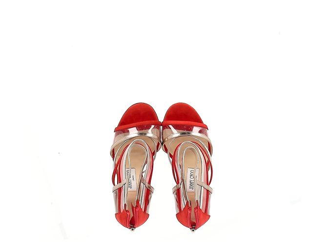 Sandali Maitai Jimmy Choo in suede rosso - vista 10