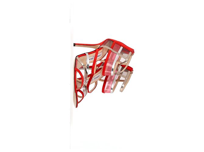 Sandali Maitai Jimmy Choo in suede rosso - vista 11