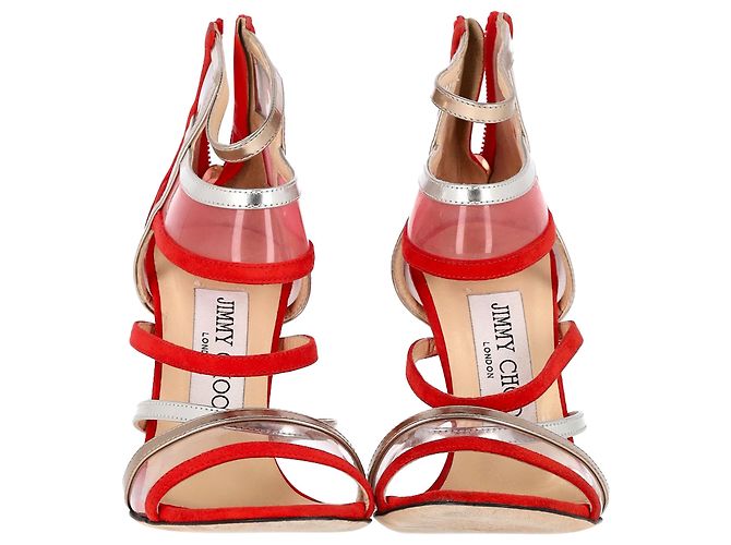 Sandali Maitai Jimmy Choo in suede rosso - vista 4