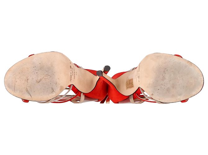 Sandali Maitai Jimmy Choo in suede rosso - vista 6