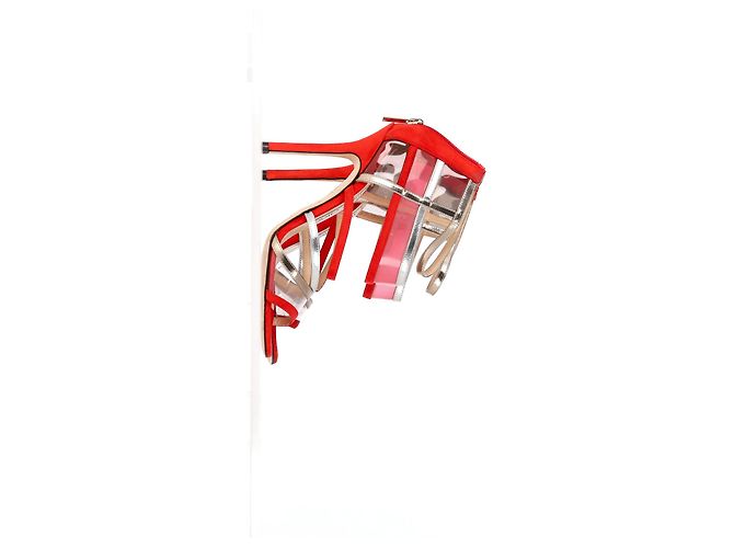 Sandali Maitai Jimmy Choo in suede rosso - vista 7