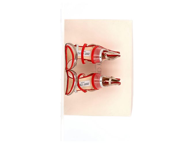 Sandali Maitai Jimmy Choo in suede rosso - vista 8