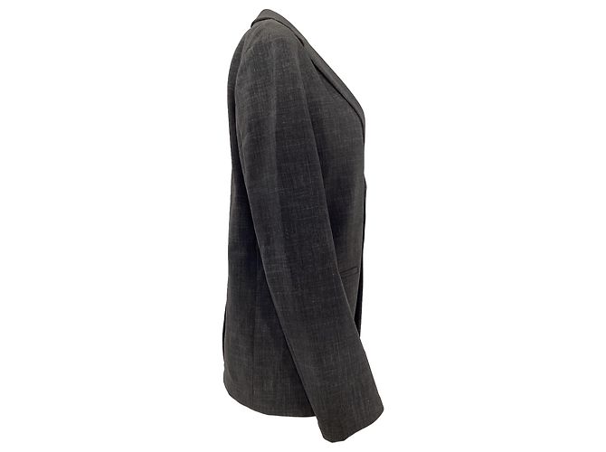 Theory Single-Breasted Blazer in Grey Polyamide - view 3