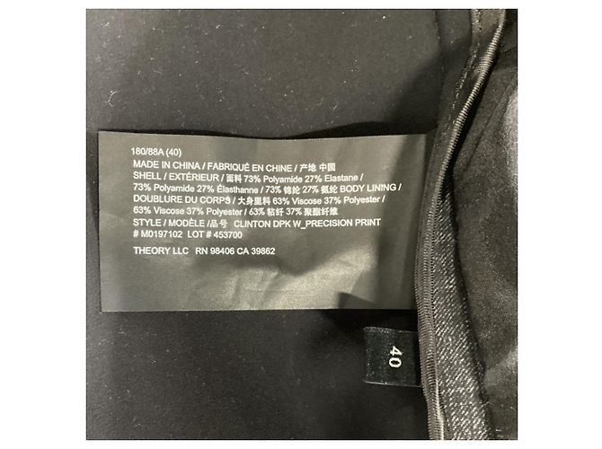 Theory Single-Breasted Blazer in Grey Polyamide - view 6