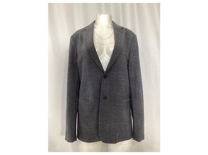 Theory Single-Breasted Blazer in Grey Polyamide - view 7
