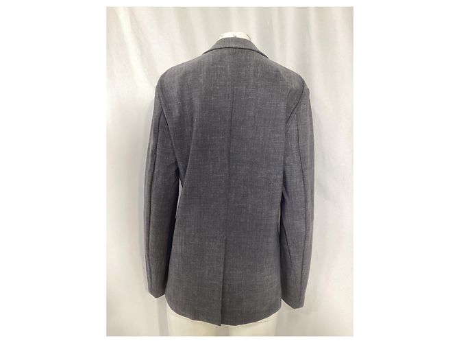 Theory Single-Breasted Blazer in Grey Polyamide - view 8