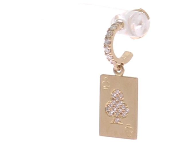 Autre Marque NON SIGNE / UNSIGNED Earrings T.  Yellow gold Golden - view 3